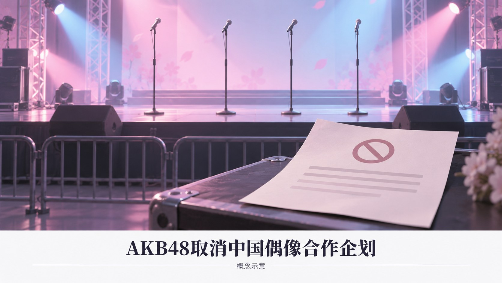 AKB48取消中国偶像合作企划：四名受邀者此前已在微博宣布退出｜AI生成概念示意